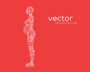 Abstract vector illustration of pregnant woman.