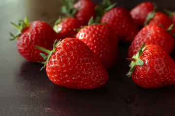 Tasty juicy strawberries