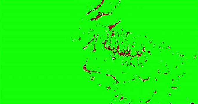 4k Blood Burst Slow Motion (Green Screen) 149