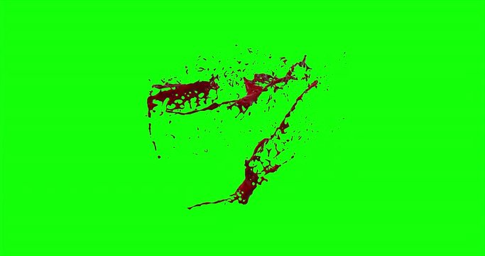 4k Blood Burst Slow Motion (Green Screen) 143