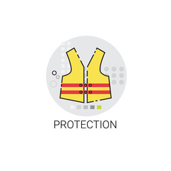 Workman Protection Clothes Building Construction Engineering Icon Vector Illustration