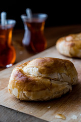 izmir boyoz / round borek with tea