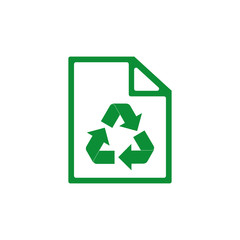 eco file paper recyclable bio white simple icon