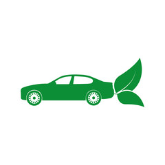 Electric car, bio fuel, eco-friendly vehicle icon
