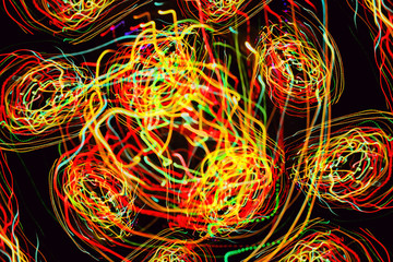 Abstract pattern of motion lights