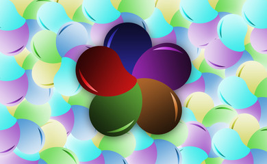 Abstract Floral Colorful Design Background