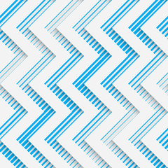 White and Blue Minimalistic Ornament. Geometric Decorative Wallp