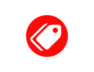 Vector flat price tag symbol icon