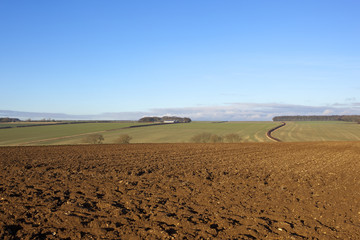 plow soil in winter