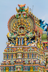 Fototapeta na wymiar Südindien - Tamil Nadu - Madurai - Meenakshi Sundrareshva Tempel