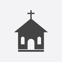Church sanctuary vector illustration icon. Simple flat pictogram for business, marketing, mobile app, internet on white background.