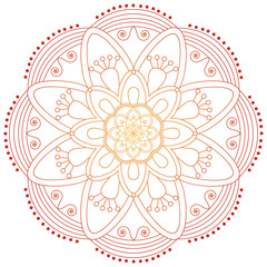 Oriental pattern. Traditional round coloring ornament. Mandala.