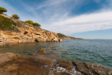 Fototapeta na wymiar Isola del Giglio, panorama marino