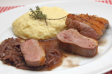 Entenbrust mit Kartoffelpüree
