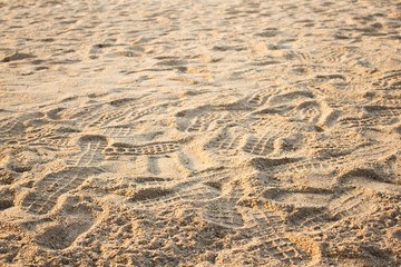Footprint on the sand (selective focus)