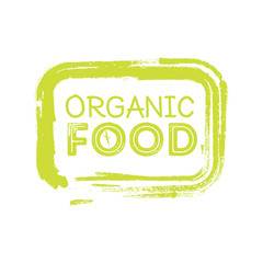organic food rubber stamp