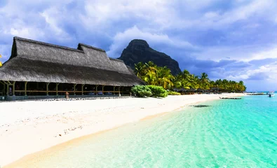 Fotobehang Le Morne, Mauritius Exotic tropical holidays - Mauritius island