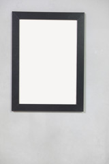 Empty frame from a picture, document, diploma or commendation on a wall