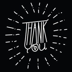 Thank you hand made inscription. Lettering for congratulation in