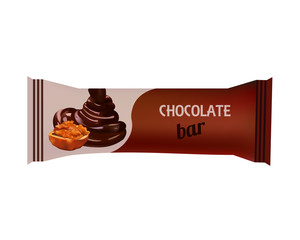 Chocolate Bar isolated on White