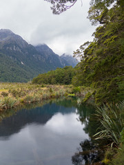 Fototapeta na wymiar Mirror Lakes New Zealand
