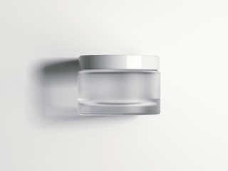 Transparent blank cream package. 3d rendering