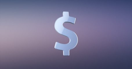 Dollar Sign Silver 3d Icon