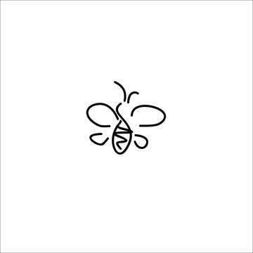 bee sketch icon vector