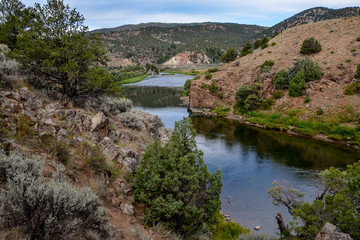 Fototapeta premium Colorado river headwaters scenic view Radium, Grand County, Colorado, USA