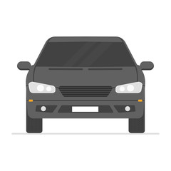 Car isolated vector illustration. Automobile in white background