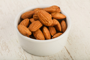 Almond in the bowl