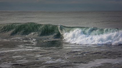 waves of the sea breaking on the beach, Poti, Georgia