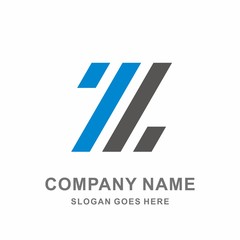 Obraz premium Monogram Letter Z Geometric Strips Architecture Interior Furnishing Business Company Stock Vector Logo Design Template 