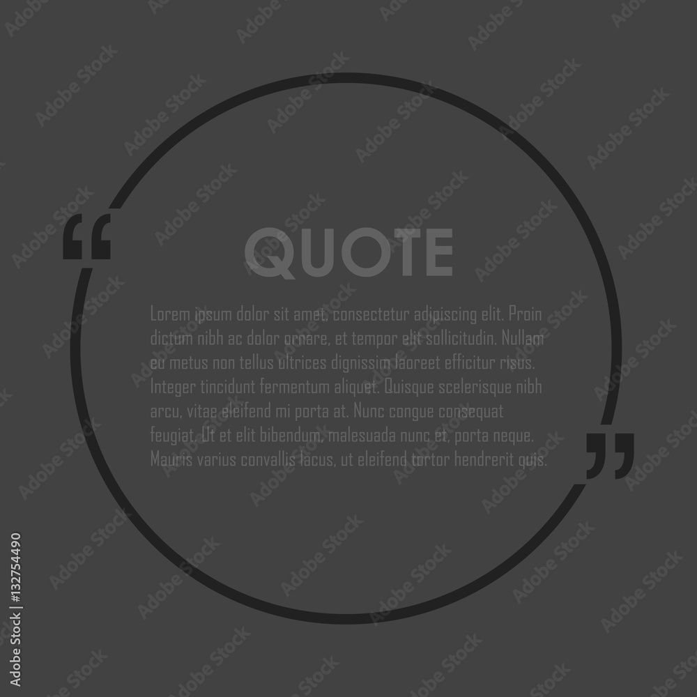 Poster quote text bubble. commas, note, message and comment design element