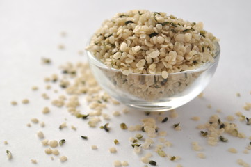 Hemp seeds - natural and nutritious dietary supplement suitable for vegans, vegetarians, raw...