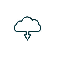 line cloud icon, vector illustration