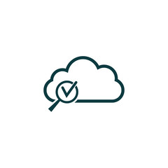 line cloud icon, vector illustration