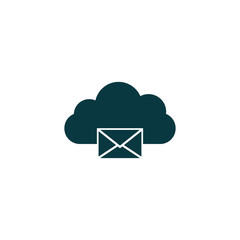 cloud mail icon, vector illustration