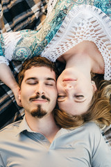 Directly above shot of young couple