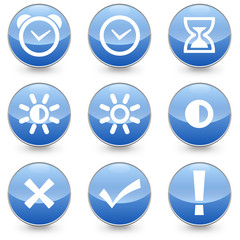 9 Alarm Bright Contrast icons Black