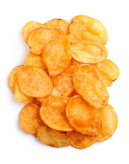 Potato chips closeup
