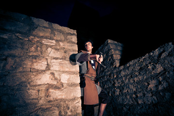 Knight Defending His Fortress