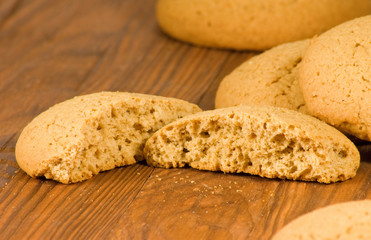 Image of tasty oatmeal cookies on the table.