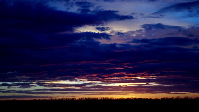 morning sunrise over winter countryside landscape time lapse HD