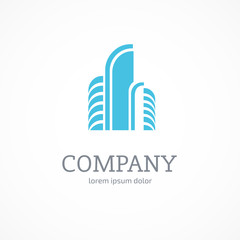 Logo design building vector template