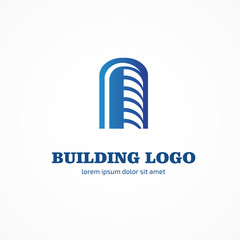 Logo design building vector template