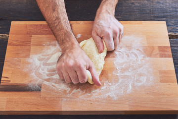 Making handmade pasta