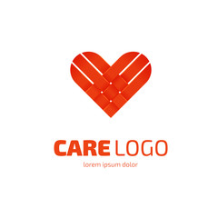 Logo design care vector template