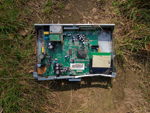 old technology rubbish  place