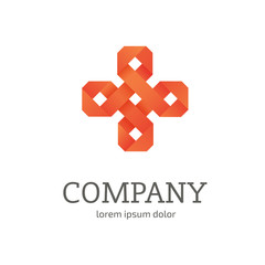 Obraz premium Logo design abstract medical vector template